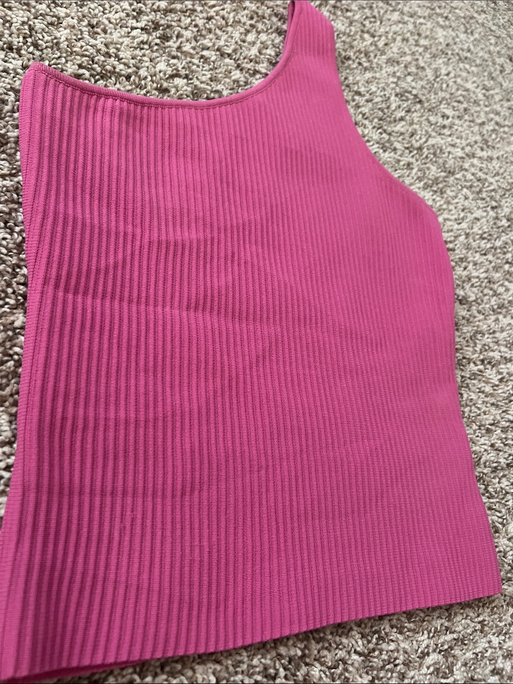 Simply Jules Slimming Ribbed One-Shoulder Pink Women’s Dress Top Size SMALL - Picture 2 of 12